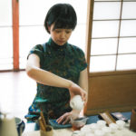 中国茶の席も設え